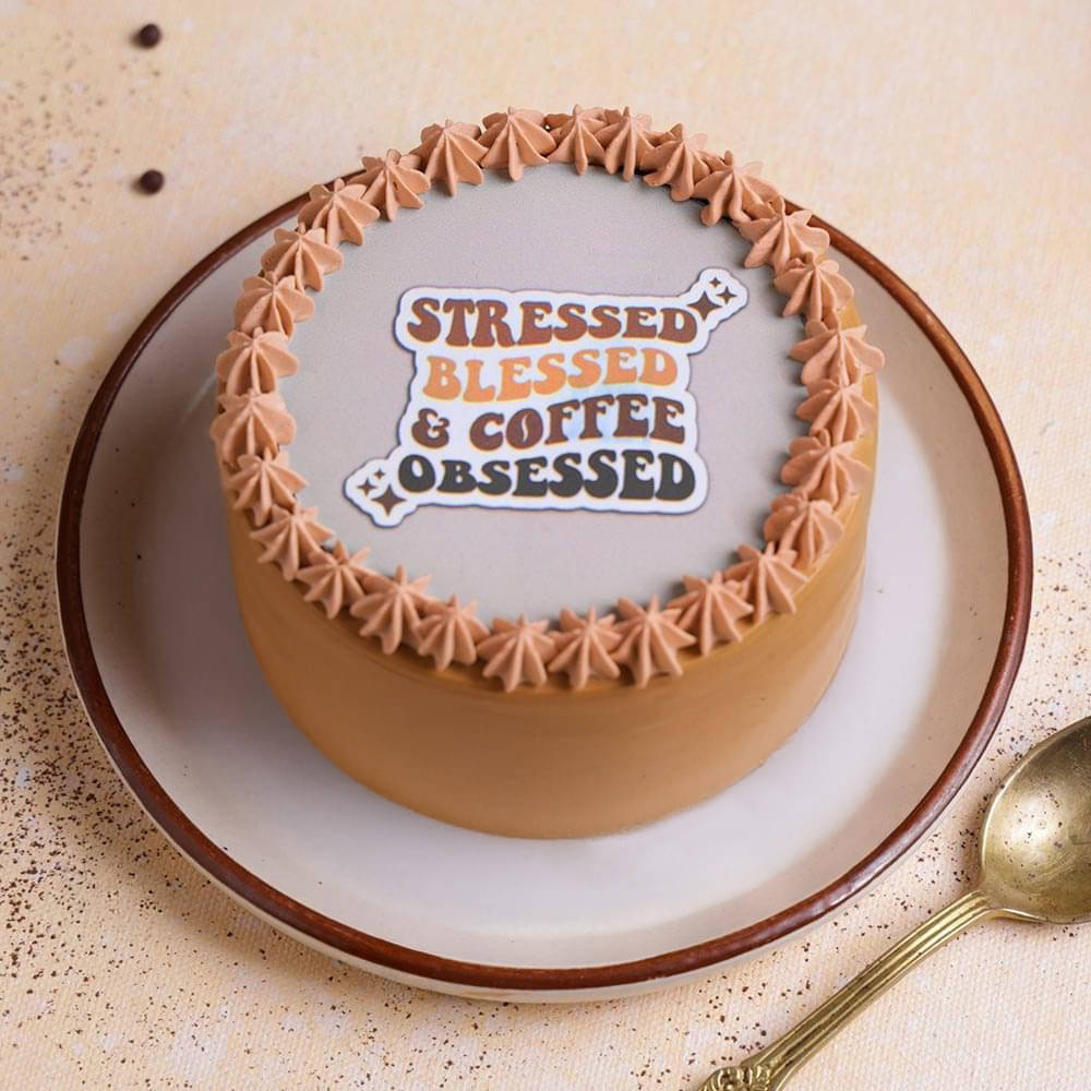 Front View of Blessed Bento Cake